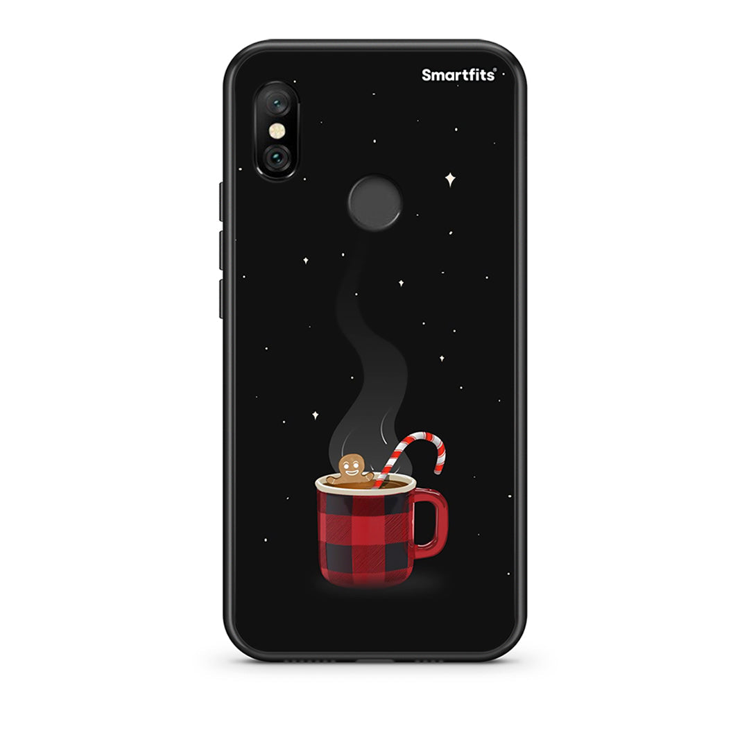 Xiaomi Redmi Note 6 Pro Xmas Bathing θήκη από τη Smartfits με σχέδιο στο πίσω μέρος και μαύρο περίβλημα | Smartphone case with colorful back and black bezels by Smartfits