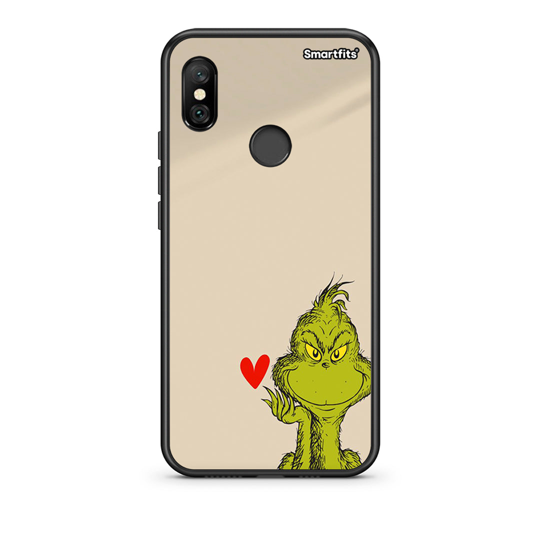 Xiaomi Redmi Note 6 Pro Xmas Grinch θήκη από τη Smartfits με σχέδιο στο πίσω μέρος και μαύρο περίβλημα | Smartphone case with colorful back and black bezels by Smartfits