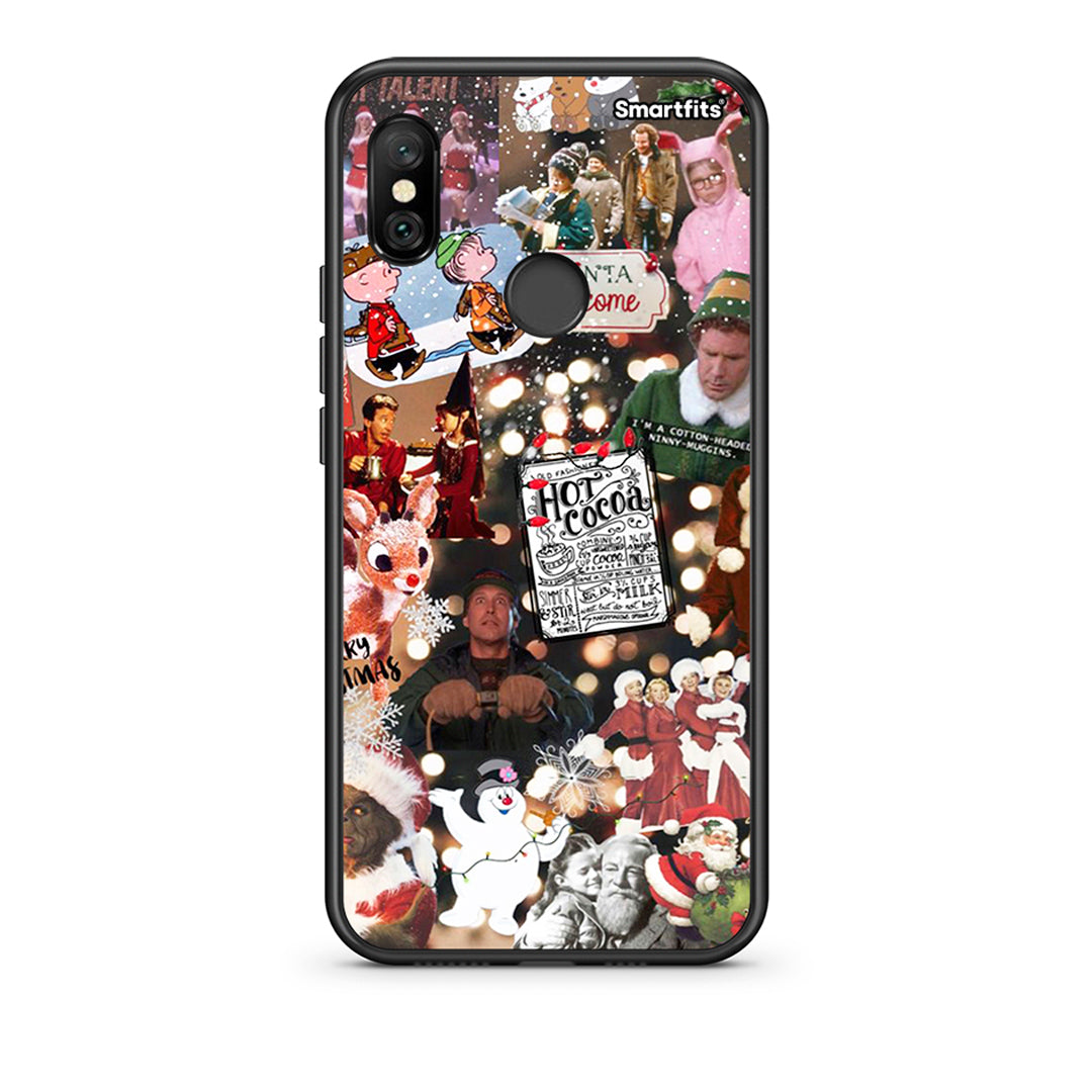 Xiaomi Redmi Note 6 Pro Xmas Movies θήκη από τη Smartfits με σχέδιο στο πίσω μέρος και μαύρο περίβλημα | Smartphone case with colorful back and black bezels by Smartfits