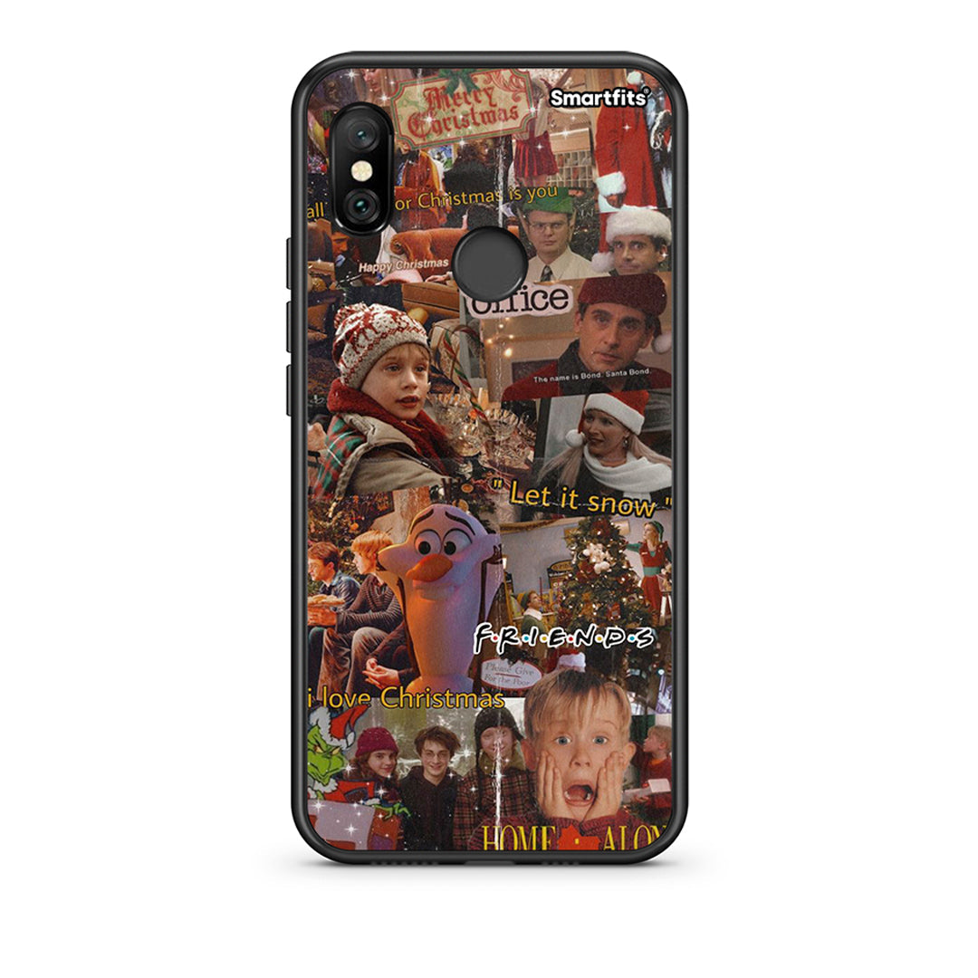 Xiaomi Redmi Note 6 Pro Xmas Wishes θήκη από τη Smartfits με σχέδιο στο πίσω μέρος και μαύρο περίβλημα | Smartphone case with colorful back and black bezels by Smartfits