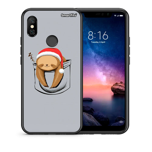 Θήκη Xiaomi Redmi Note 6 Pro Xmas Zzzz από τη Smartfits με σχέδιο στο πίσω μέρος και μαύρο περίβλημα | Xiaomi Redmi Note 6 Pro Xmas Zzzz case with colorful back and black bezels
