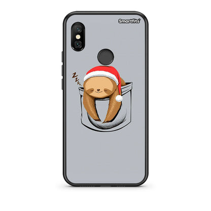 Xiaomi Redmi Note 6 Pro Xmas Zzzz θήκη από τη Smartfits με σχέδιο στο πίσω μέρος και μαύρο περίβλημα | Smartphone case with colorful back and black bezels by Smartfits