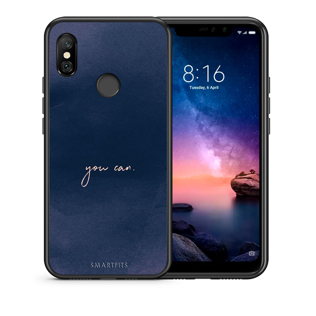 Θήκη Xiaomi Redmi Note 6 Pro You Can από τη Smartfits με σχέδιο στο πίσω μέρος και μαύρο περίβλημα | Xiaomi Redmi Note 6 Pro You Can case with colorful back and black bezels