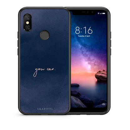 Θήκη Xiaomi Redmi Note 6 Pro You Can από τη Smartfits με σχέδιο στο πίσω μέρος και μαύρο περίβλημα | Xiaomi Redmi Note 6 Pro You Can case with colorful back and black bezels