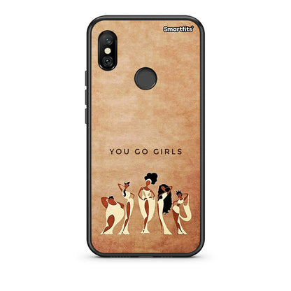 Xiaomi Redmi Note 6 Pro You Go Girl θήκη από τη Smartfits με σχέδιο στο πίσω μέρος και μαύρο περίβλημα | Smartphone case with colorful back and black bezels by Smartfits