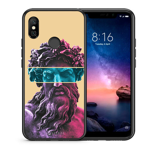 Θήκη Αγίου Βαλεντίνου Xiaomi Redmi Note 6 Pro Zeus Art από τη Smartfits με σχέδιο στο πίσω μέρος και μαύρο περίβλημα | Xiaomi Redmi Note 6 Pro Zeus Art case with colorful back and black bezels