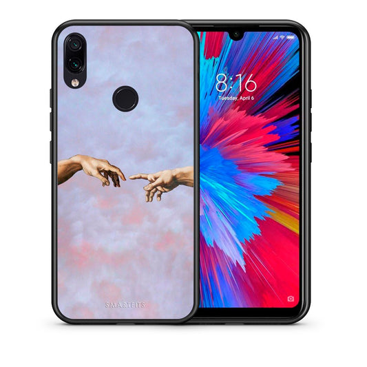 Θήκη Xiaomi Redmi Note 7 Adam Hand από τη Smartfits με σχέδιο στο πίσω μέρος και μαύρο περίβλημα | Xiaomi Redmi Note 7 Adam Hand case with colorful back and black bezels