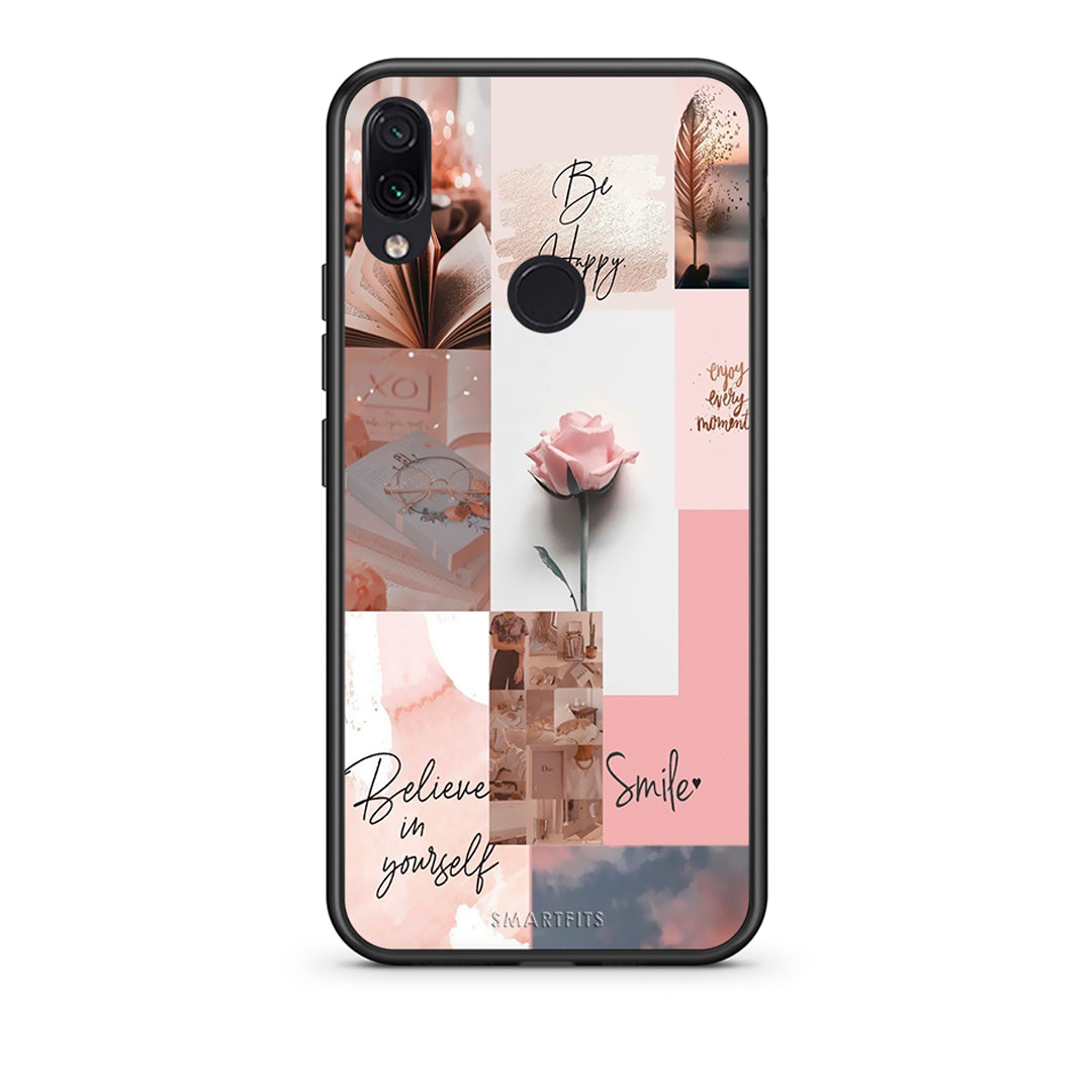 Xiaomi Redmi Note 7 Aesthetic Collage θήκη από τη Smartfits με σχέδιο στο πίσω μέρος και μαύρο περίβλημα | Smartphone case with colorful back and black bezels by Smartfits