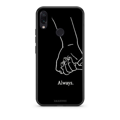 Xiaomi Redmi Note 7 Always & Forever 1 Θήκη Αγίου Βαλεντίνου από τη Smartfits με σχέδιο στο πίσω μέρος και μαύρο περίβλημα | Smartphone case with colorful back and black bezels by Smartfits