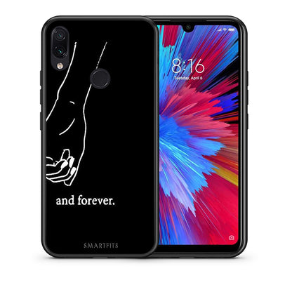Θήκη Αγίου Βαλεντίνου Xiaomi Redmi Note 7 Always & Forever 2 από τη Smartfits με σχέδιο στο πίσω μέρος και μαύρο περίβλημα | Xiaomi Redmi Note 7 Always & Forever 2 case with colorful back and black bezels