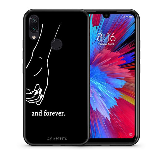 Θήκη Αγίου Βαλεντίνου Xiaomi Redmi Note 7 Always & Forever 2 από τη Smartfits με σχέδιο στο πίσω μέρος και μαύρο περίβλημα | Xiaomi Redmi Note 7 Always & Forever 2 case with colorful back and black bezels