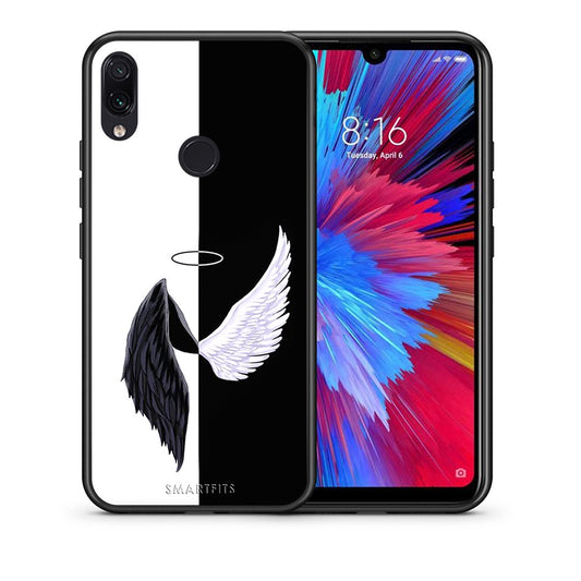 Θήκη Xiaomi Redmi Note 7 Angels Demons από τη Smartfits με σχέδιο στο πίσω μέρος και μαύρο περίβλημα | Xiaomi Redmi Note 7 Angels Demons case with colorful back and black bezels