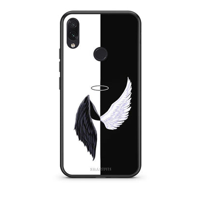 Xiaomi Redmi Note 7 Angels Demons θήκη από τη Smartfits με σχέδιο στο πίσω μέρος και μαύρο περίβλημα | Smartphone case with colorful back and black bezels by Smartfits