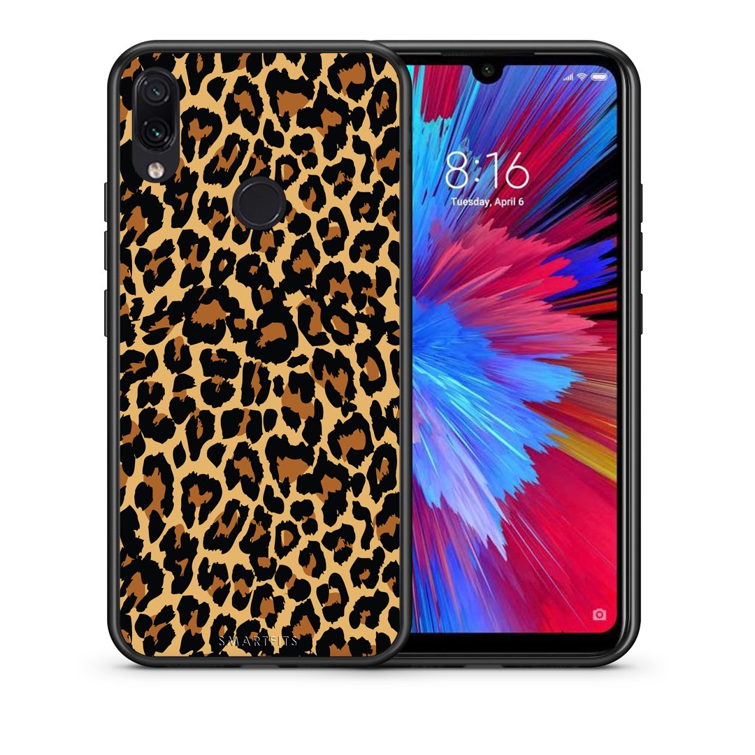 Θήκη Xiaomi Redmi Note 7 Leopard Animal από τη Smartfits με σχέδιο στο πίσω μέρος και μαύρο περίβλημα | Xiaomi Redmi Note 7 Leopard Animal case with colorful back and black bezels