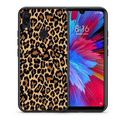 Θήκη Xiaomi Redmi Note 7 Leopard Animal από τη Smartfits με σχέδιο στο πίσω μέρος και μαύρο περίβλημα | Xiaomi Redmi Note 7 Leopard Animal case with colorful back and black bezels