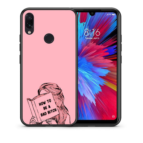 Θήκη Xiaomi Redmi Note 7 Bad Bitch από τη Smartfits με σχέδιο στο πίσω μέρος και μαύρο περίβλημα | Xiaomi Redmi Note 7 Bad Bitch case with colorful back and black bezels