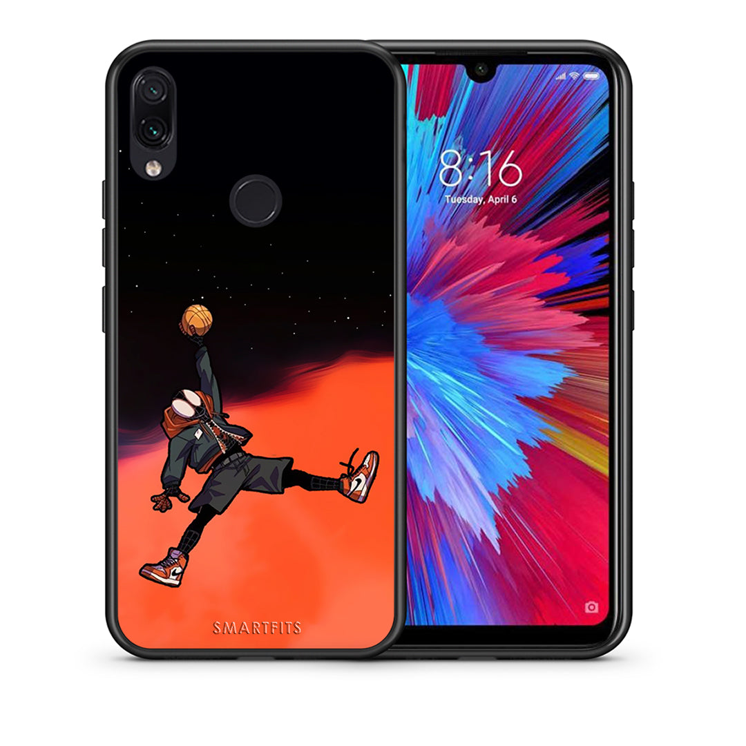 Θήκη Xiaomi Redmi Note 7 Basketball Hero από τη Smartfits με σχέδιο στο πίσω μέρος και μαύρο περίβλημα | Xiaomi Redmi Note 7 Basketball Hero case with colorful back and black bezels