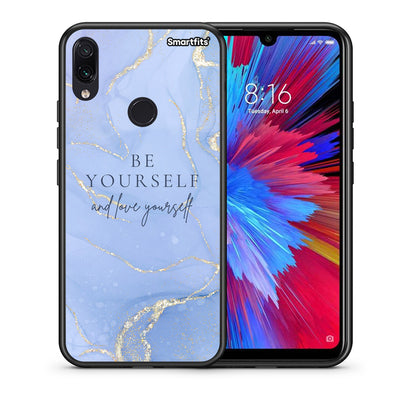 Θήκη Xiaomi Redmi Note 7 Be Yourself από τη Smartfits με σχέδιο στο πίσω μέρος και μαύρο περίβλημα | Xiaomi Redmi Note 7 Be Yourself case with colorful back and black bezels