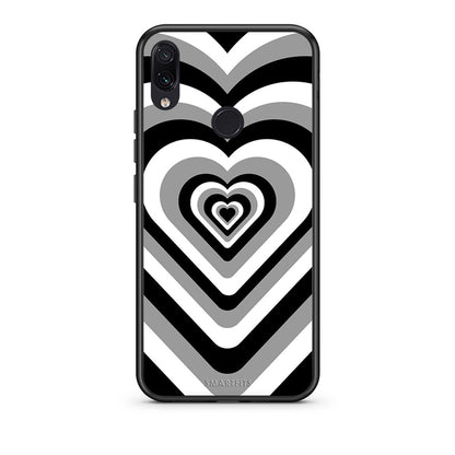 Xiaomi Redmi Note 7 Black Hearts θήκη από τη Smartfits με σχέδιο στο πίσω μέρος και μαύρο περίβλημα | Smartphone case with colorful back and black bezels by Smartfits
