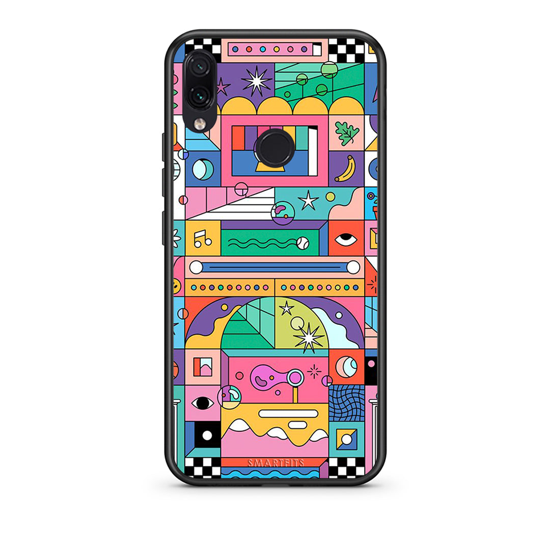Xiaomi Redmi Note 7 Bubbles Soap θήκη από τη Smartfits με σχέδιο στο πίσω μέρος και μαύρο περίβλημα | Smartphone case with colorful back and black bezels by Smartfits
