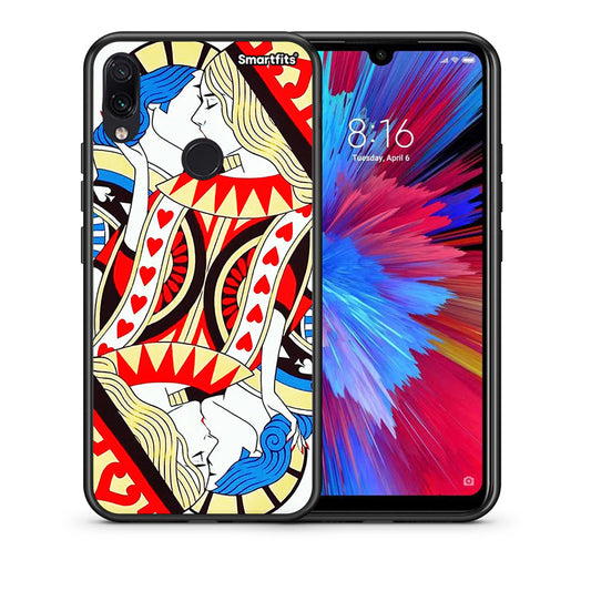 Θήκη Xiaomi Redmi Note 7 Card Love από τη Smartfits με σχέδιο στο πίσω μέρος και μαύρο περίβλημα | Xiaomi Redmi Note 7 Card Love case with colorful back and black bezels