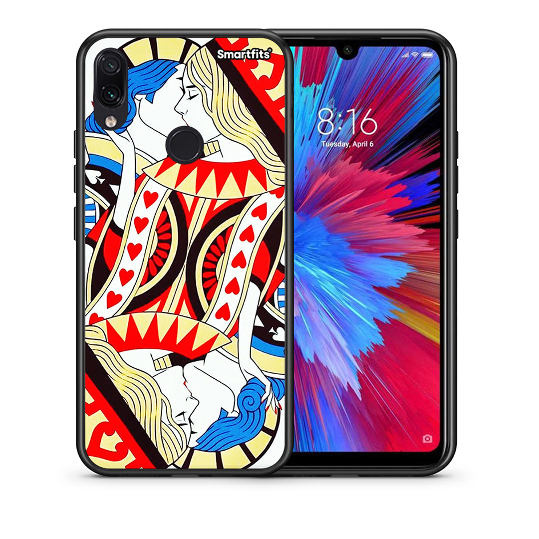 Θήκη Xiaomi Redmi Note 7 Card Love από τη Smartfits με σχέδιο στο πίσω μέρος και μαύρο περίβλημα | Xiaomi Redmi Note 7 Card Love case with colorful back and black bezels