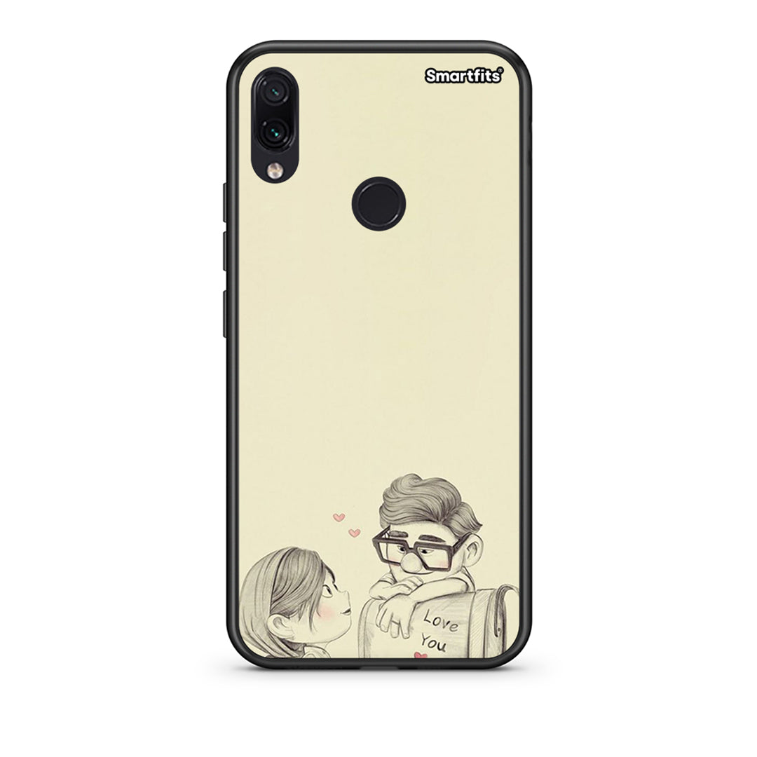 Xiaomi Redmi Note 7 Carl And Ellie θήκη από τη Smartfits με σχέδιο στο πίσω μέρος και μαύρο περίβλημα | Smartphone case with colorful back and black bezels by Smartfits