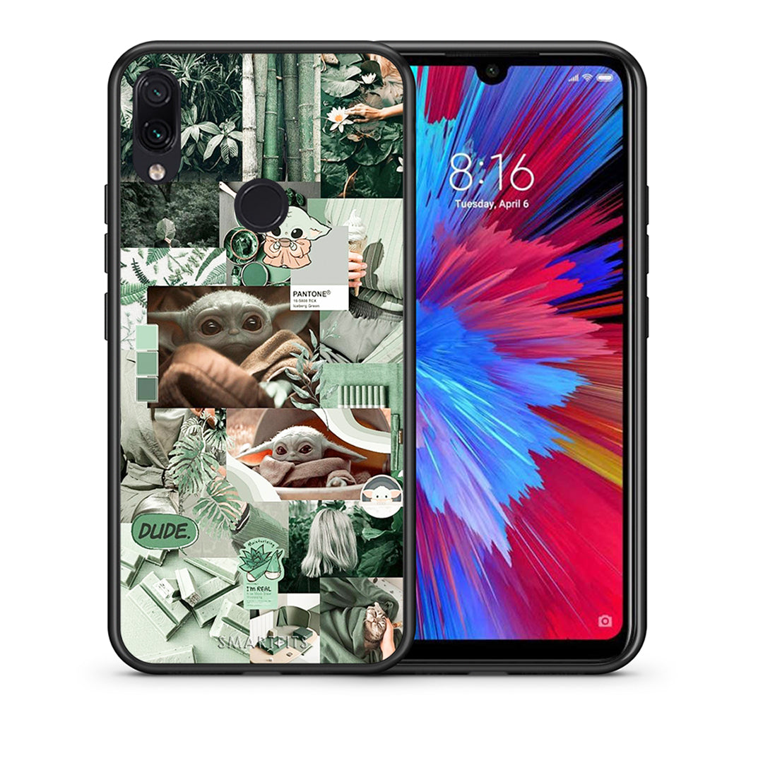 Θήκη Αγίου Βαλεντίνου Xiaomi Redmi Note 7 Collage Dude από τη Smartfits με σχέδιο στο πίσω μέρος και μαύρο περίβλημα | Xiaomi Redmi Note 7 Collage Dude case with colorful back and black bezels