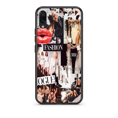 Xiaomi Redmi Note 7 Collage Fashion Θήκη Αγίου Βαλεντίνου από τη Smartfits με σχέδιο στο πίσω μέρος και μαύρο περίβλημα | Smartphone case with colorful back and black bezels by Smartfits