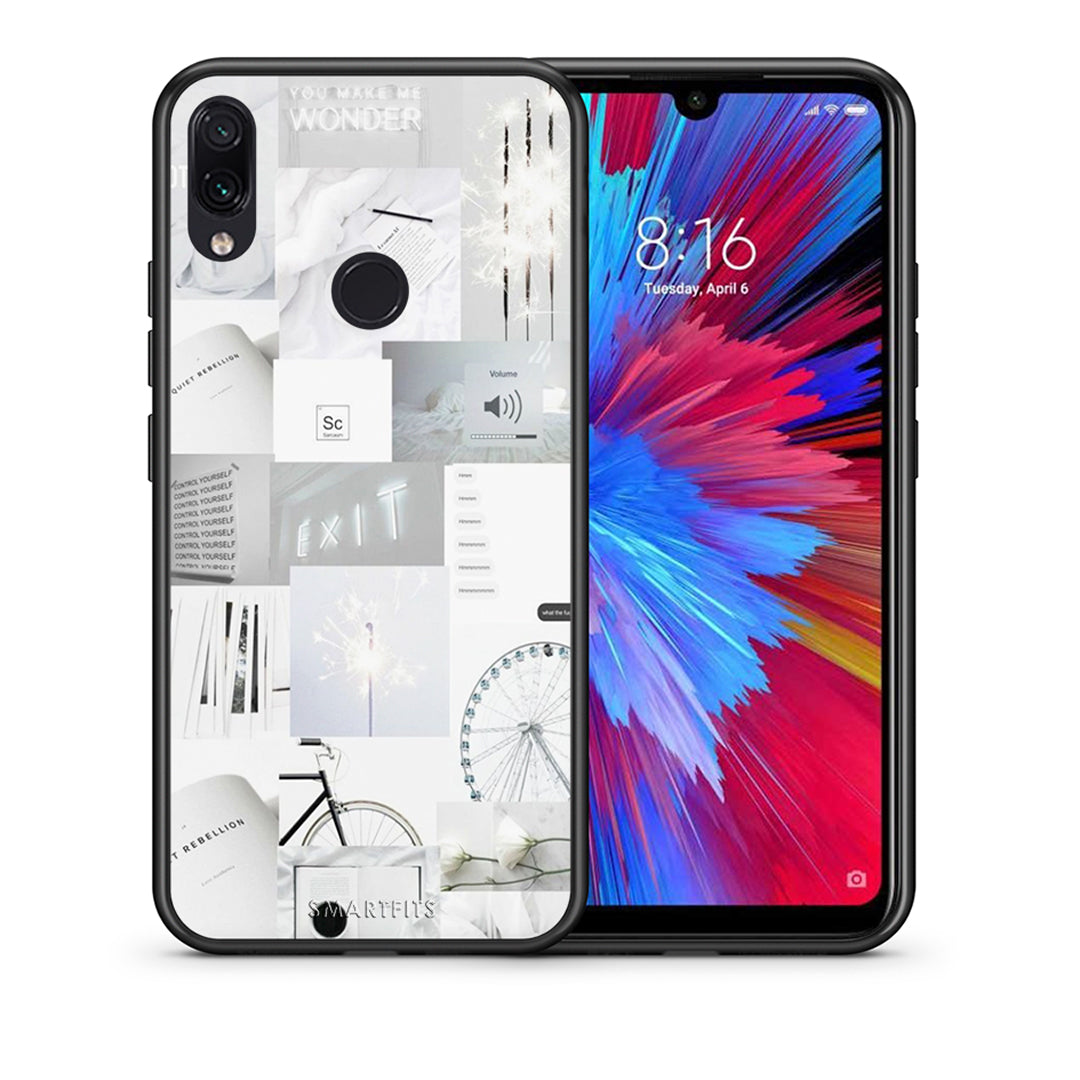 Θήκη Αγίου Βαλεντίνου Xiaomi Redmi Note 7 Collage Make Me Wonder από τη Smartfits με σχέδιο στο πίσω μέρος και μαύρο περίβλημα | Xiaomi Redmi Note 7 Collage Make Me Wonder case with colorful back and black bezels