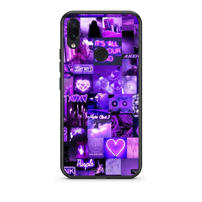 Xiaomi Redmi Note 7 Collage Stay Wild Θήκη Αγίου Βαλεντίνου από τη Smartfits με σχέδιο στο πίσω μέρος και μαύρο περίβλημα | Smartphone case with colorful back and black bezels by Smartfits