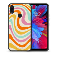 Thumbnail for Θήκη Xiaomi Redmi Note 7 Colourful Waves από τη Smartfits με σχέδιο στο πίσω μέρος και μαύρο περίβλημα | Xiaomi Redmi Note 7 Colourful Waves case with colorful back and black bezels