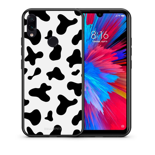 Θήκη Xiaomi Redmi Note 7 Cow Print από τη Smartfits με σχέδιο στο πίσω μέρος και μαύρο περίβλημα | Xiaomi Redmi Note 7 Cow Print case with colorful back and black bezels