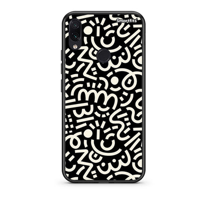 Xiaomi Redmi Note 7 Doodle Art Θήκη από τη Smartfits με σχέδιο στο πίσω μέρος και μαύρο περίβλημα | Smartphone case with colorful back and black bezels by Smartfits