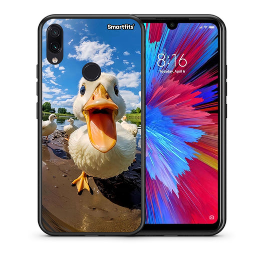 Θήκη Xiaomi Redmi Note 7 Duck Face από τη Smartfits με σχέδιο στο πίσω μέρος και μαύρο περίβλημα | Xiaomi Redmi Note 7 Duck Face case with colorful back and black bezels
