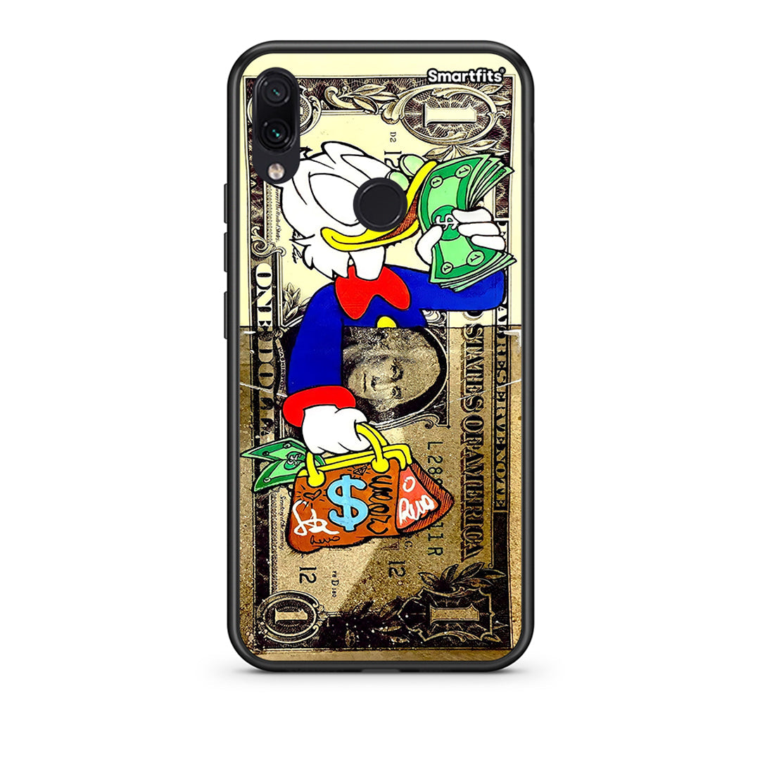 Xiaomi Redmi Note 7 Duck Money Θήκη από τη Smartfits με σχέδιο στο πίσω μέρος και μαύρο περίβλημα | Smartphone case with colorful back and black bezels by Smartfits