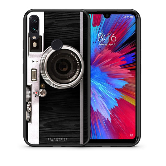 Θήκη Xiaomi Redmi Note 7 Emily In Paris από τη Smartfits με σχέδιο στο πίσω μέρος και μαύρο περίβλημα | Xiaomi Redmi Note 7 Emily In Paris case with colorful back and black bezels