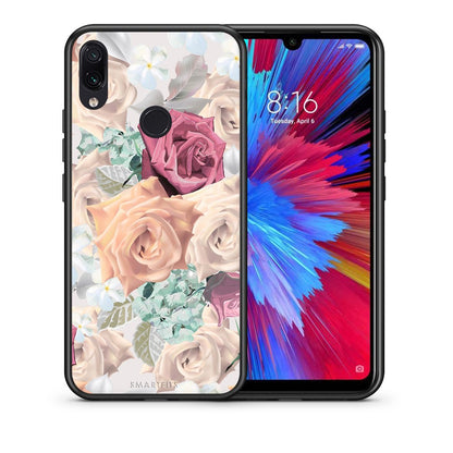 Θήκη Xiaomi Redmi Note 7 Bouquet Floral από τη Smartfits με σχέδιο στο πίσω μέρος και μαύρο περίβλημα | Xiaomi Redmi Note 7 Bouquet Floral case with colorful back and black bezels