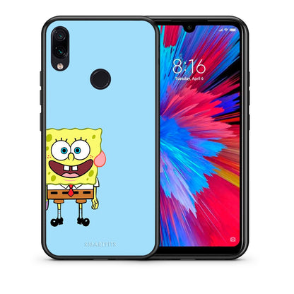 Θήκη Xiaomi Redmi Note 7 Friends Bob από τη Smartfits με σχέδιο στο πίσω μέρος και μαύρο περίβλημα | Xiaomi Redmi Note 7 Friends Bob case with colorful back and black bezels