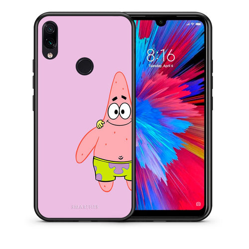 Θήκη Xiaomi Redmi Note 7  Friends Patrick από τη Smartfits με σχέδιο στο πίσω μέρος και μαύρο περίβλημα | Xiaomi Redmi Note 7  Friends Patrick case with colorful back and black bezels