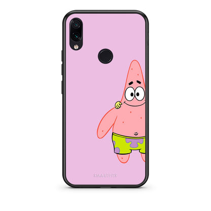Xiaomi Redmi Note 7  Friends Patrick θήκη από τη Smartfits με σχέδιο στο πίσω μέρος και μαύρο περίβλημα | Smartphone case with colorful back and black bezels by Smartfits