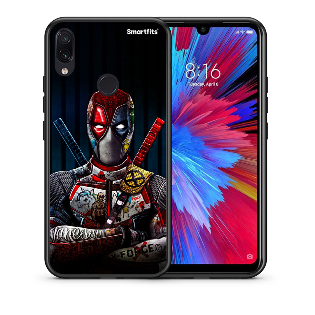 Θήκη Xiaomi Redmi Note 7 Funny Guy από τη Smartfits με σχέδιο στο πίσω μέρος και μαύρο περίβλημα | Xiaomi Redmi Note 7 Funny Guy case with colorful back and black bezels