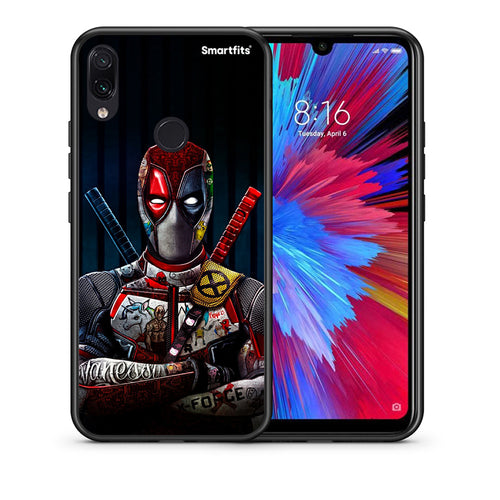 Θήκη Xiaomi Redmi Note 7 Funny Guy από τη Smartfits με σχέδιο στο πίσω μέρος και μαύρο περίβλημα | Xiaomi Redmi Note 7 Funny Guy case with colorful back and black bezels