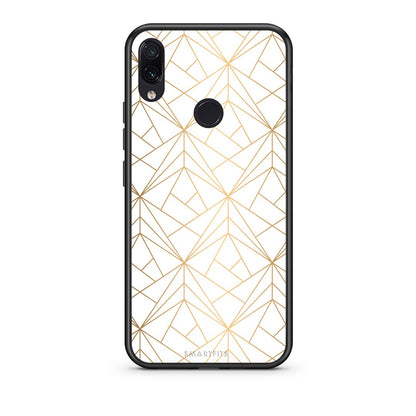 111 - Xiaomi Redmi Note 7  Luxury White Geometric case, cover, bumper