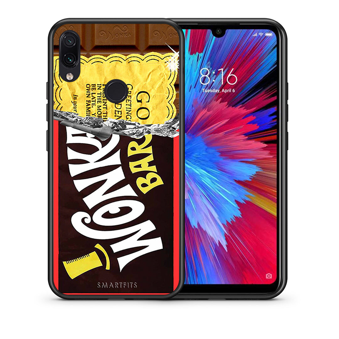 Θήκη Xiaomi Redmi Note 7 Golden Ticket από τη Smartfits με σχέδιο στο πίσω μέρος και μαύρο περίβλημα | Xiaomi Redmi Note 7 Golden Ticket case with colorful back and black bezels