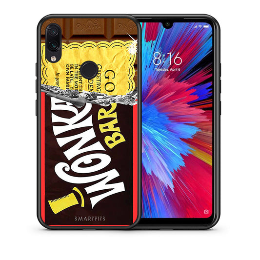 Θήκη Xiaomi Redmi Note 7 Golden Ticket από τη Smartfits με σχέδιο στο πίσω μέρος και μαύρο περίβλημα | Xiaomi Redmi Note 7 Golden Ticket case with colorful back and black bezels