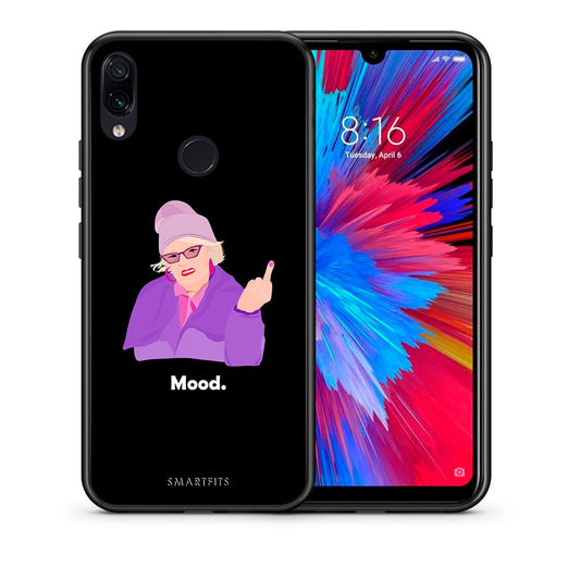 Θήκη Xiaomi Redmi Note 7 Grandma Mood Black από τη Smartfits με σχέδιο στο πίσω μέρος και μαύρο περίβλημα | Xiaomi Redmi Note 7 Grandma Mood Black case with colorful back and black bezels