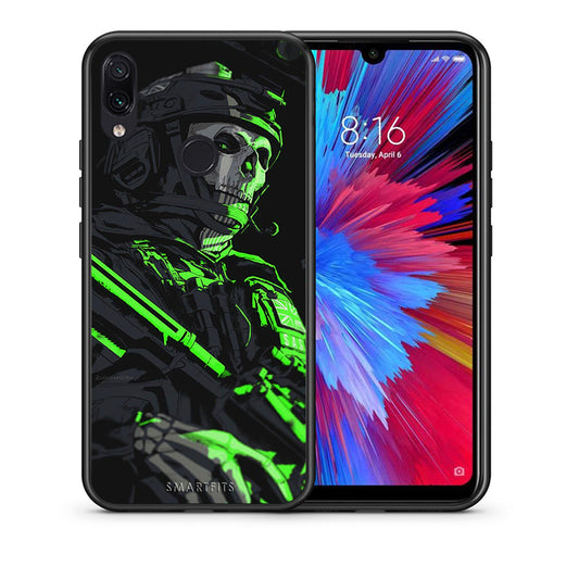 Θήκη Αγίου Βαλεντίνου Xiaomi Redmi Note 7 Green Soldier από τη Smartfits με σχέδιο στο πίσω μέρος και μαύρο περίβλημα | Xiaomi Redmi Note 7 Green Soldier case with colorful back and black bezels