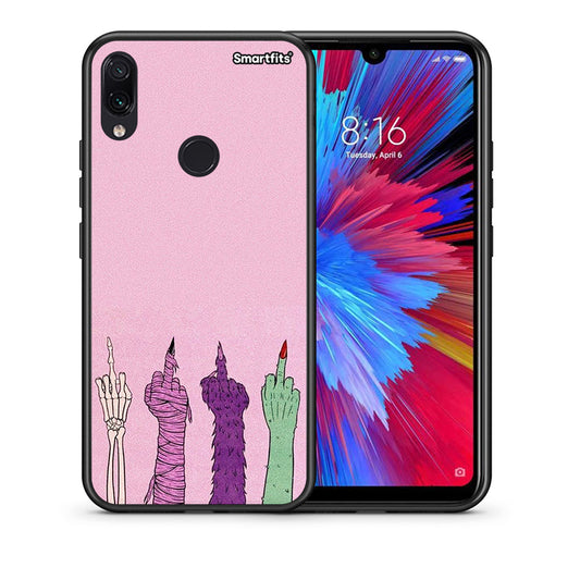Θήκη Xiaomi Redmi Note 7 Halloween Be A Lady από τη Smartfits με σχέδιο στο πίσω μέρος και μαύρο περίβλημα | Xiaomi Redmi Note 7 Halloween Be A Lady case with colorful back and black bezels