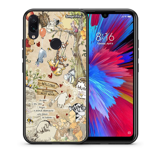 Θήκη Xiaomi Redmi Note 7 Happy Friends από τη Smartfits με σχέδιο στο πίσω μέρος και μαύρο περίβλημα | Xiaomi Redmi Note 7 Happy Friends case with colorful back and black bezels